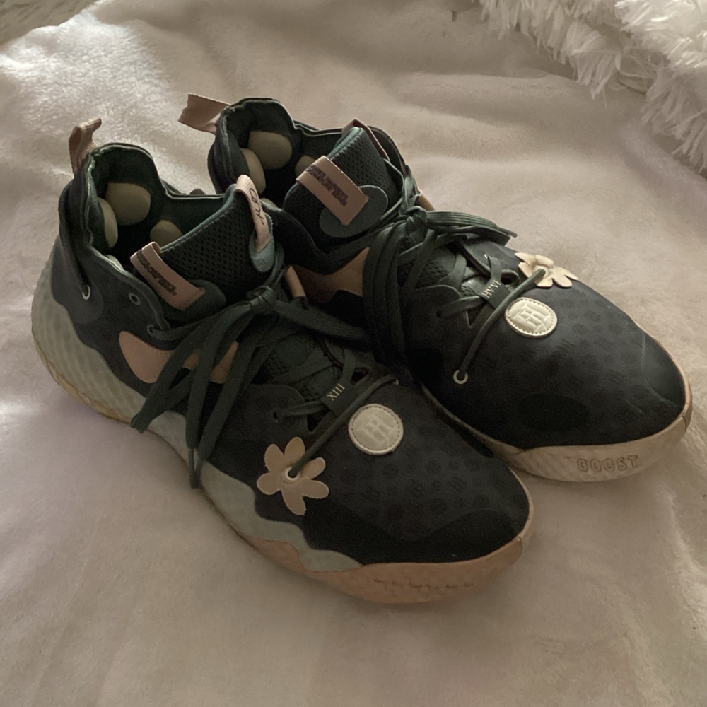 Adidas James Harden Vol 6 Men’s Size 14.5 Basketball Shoes Green Oxide Monogram